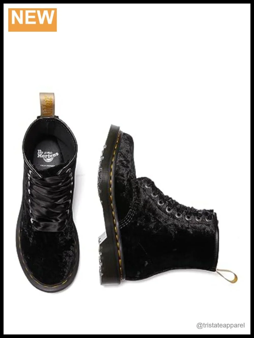 Vegan Leather Lace-Up Ankle Boots Crushed Velvet Vegan-Friendly Block Heel